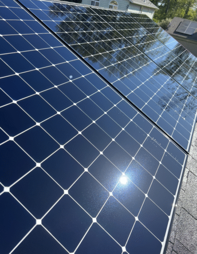 Cleaned solar panels